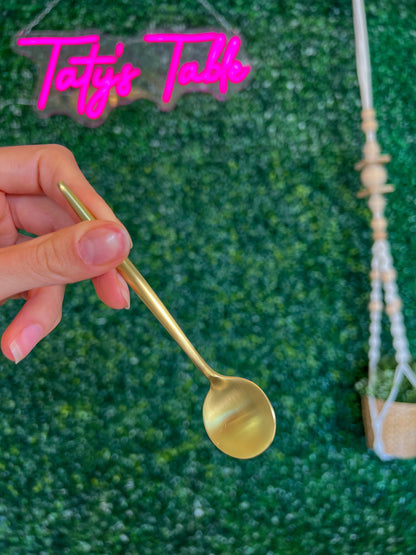 Mini-Golden Dessert Spoon - Taty's Table