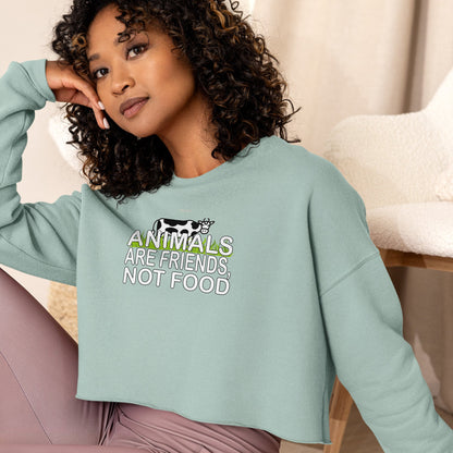 Animals Are Friends Crop Sweatshirt - Taty's Table