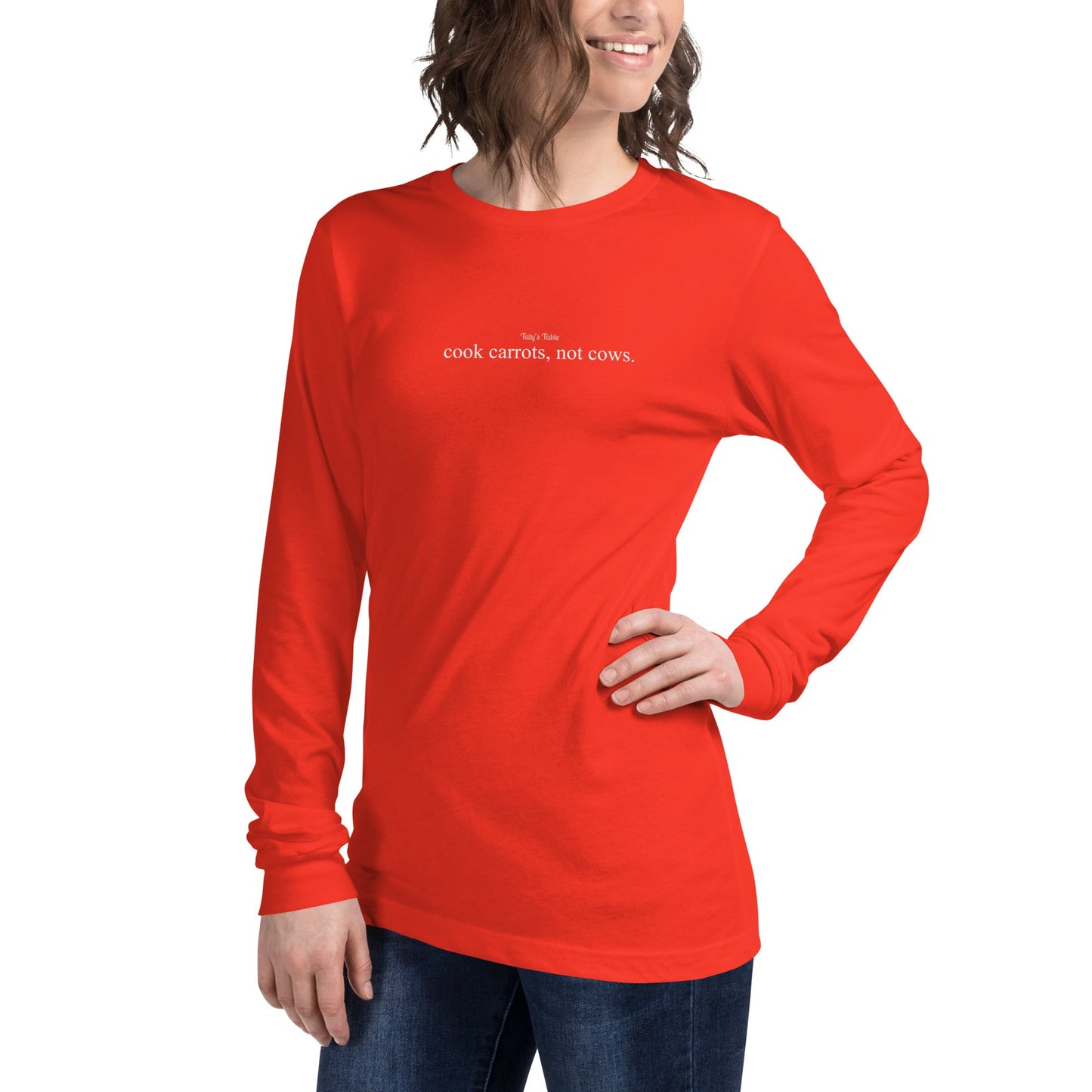 Cook Carrots, Not Cows Long Sleeve Tee - Taty's Table