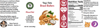 Mixed Nut Brasil Butter - Taty's Table