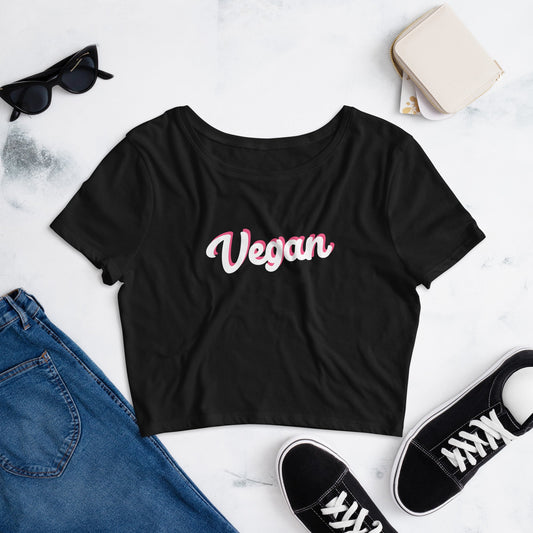 Pink Shadow Vegan Crop Tee - Taty's Table