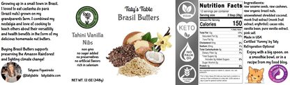 Tahini Vanilla Nibs Brasil Butter - Taty's Table