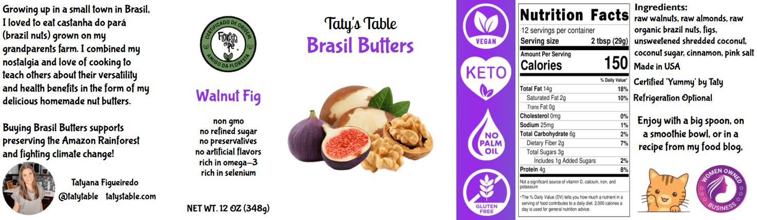 Walnut Fig Brasil Butter - Taty's Table