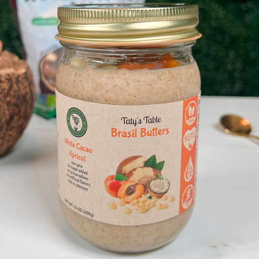 White Cacao Apricot Brasil Butter - Taty's Table